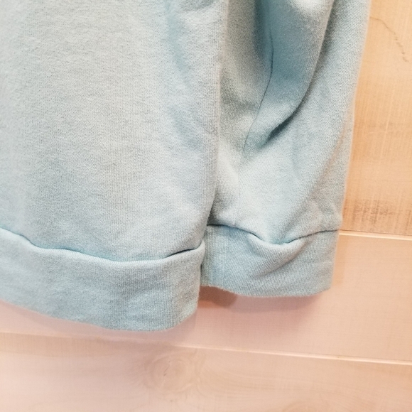 {M} PINK VS Mesh V Cutout Crew Pullover Baby Blue Sweatshirt - Picture 4 of 9